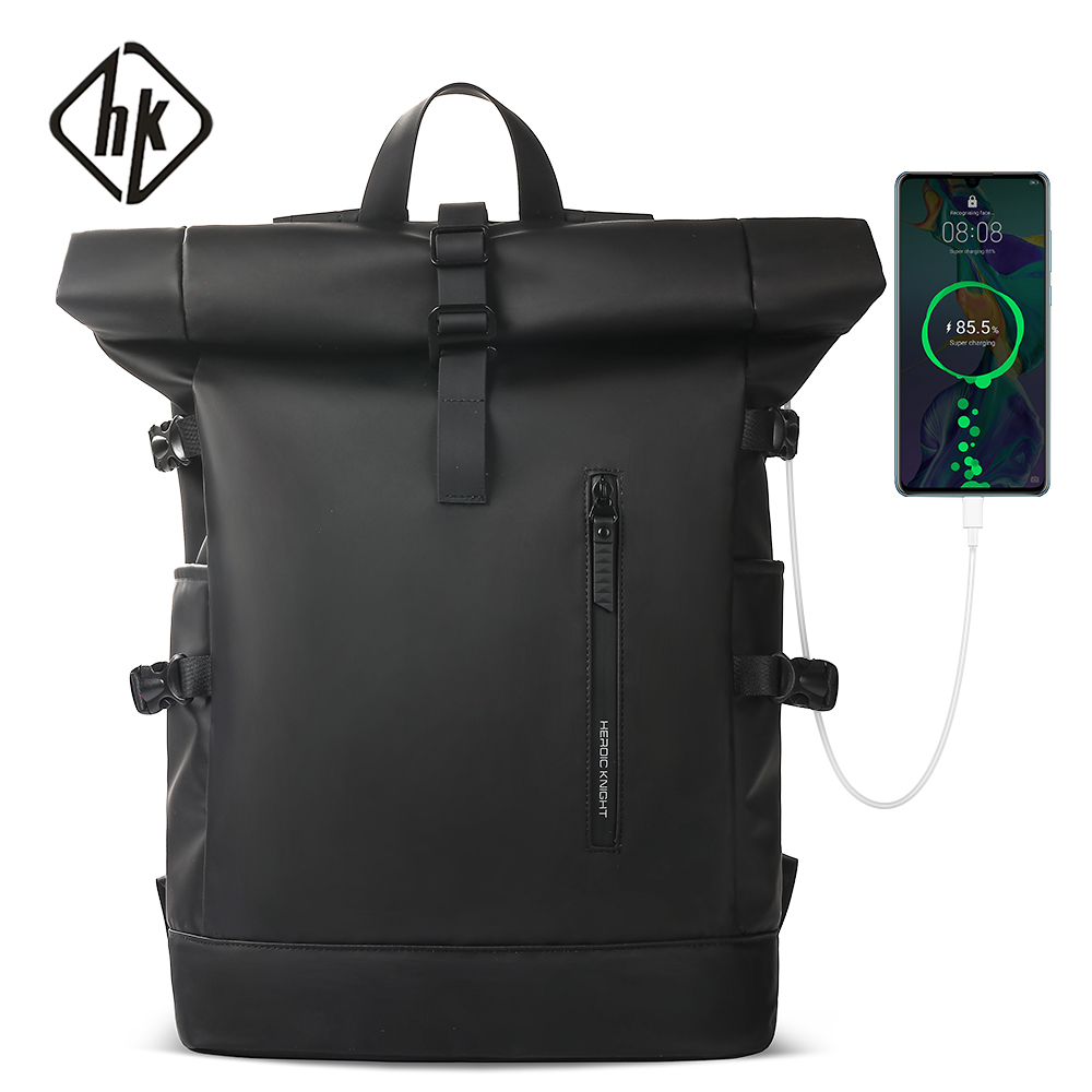 Cycling Commuter Backpack Waterproof - HK 拡張可能なトラベルバックパックメンズ大容量防水 15.6 インチラップトップバッグハイキングリュックサックサイクリングデイパックバッグ USB ポート付き