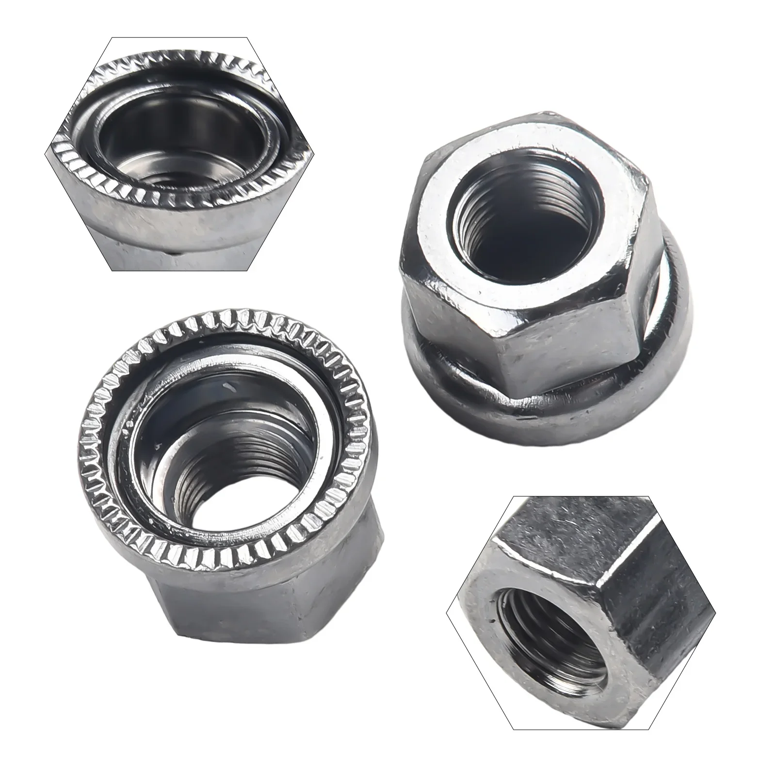 Dynamo Hub Front - 2 個のステンレス鋼バイク/サイクルホイールアクスルトラックナットサイズ M9/M10 デッドフライングフロント/リアハブバイクアクセサリーに適しています