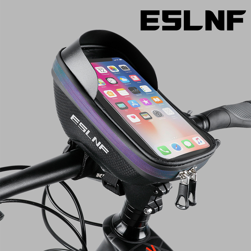 Cycling Commuter Backpack Waterproof - Eslnf-防水ハードシェルフォンバッグ,サイクリングバッグ,ハンドルバー,大容量,タッチスクリーン互換,自転車アクセサリー