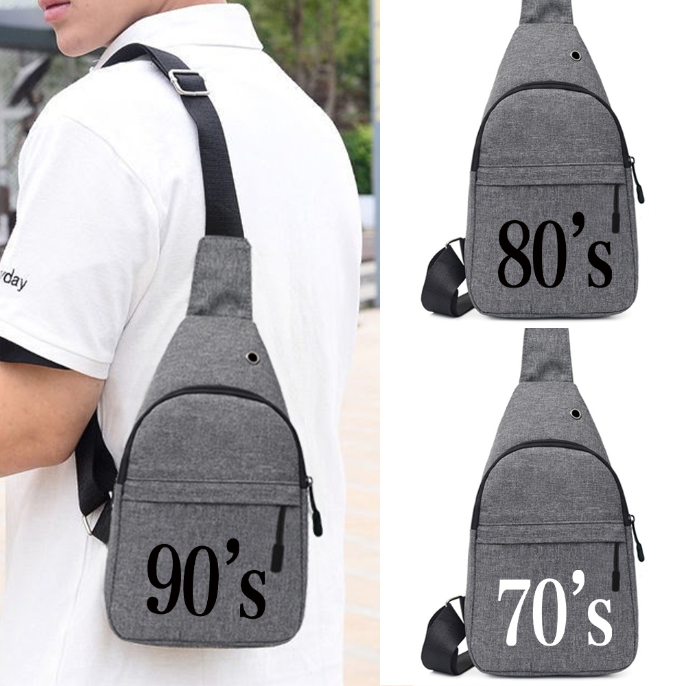 Commuter Cycling - シングルショルダーメンズチェストバッグサイクリング通勤クロスボディバッグファッションイヤーズプリント雑貨収納調節可能なパックユニセックス