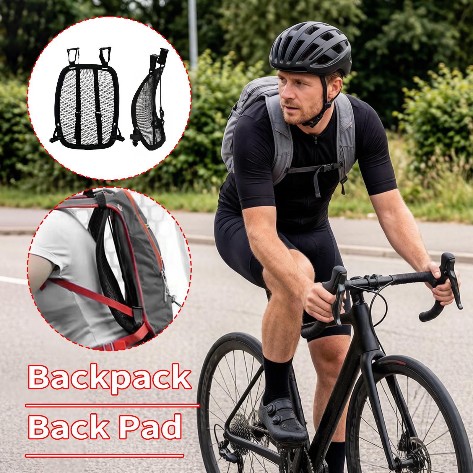 Cycling Commute Backpack - ユニバーサルリュックサックエアフロースペーサーバックパックスペーサーフレーム通気性調整可能なメッシュ屋外通勤サイクリングバックパッキング用