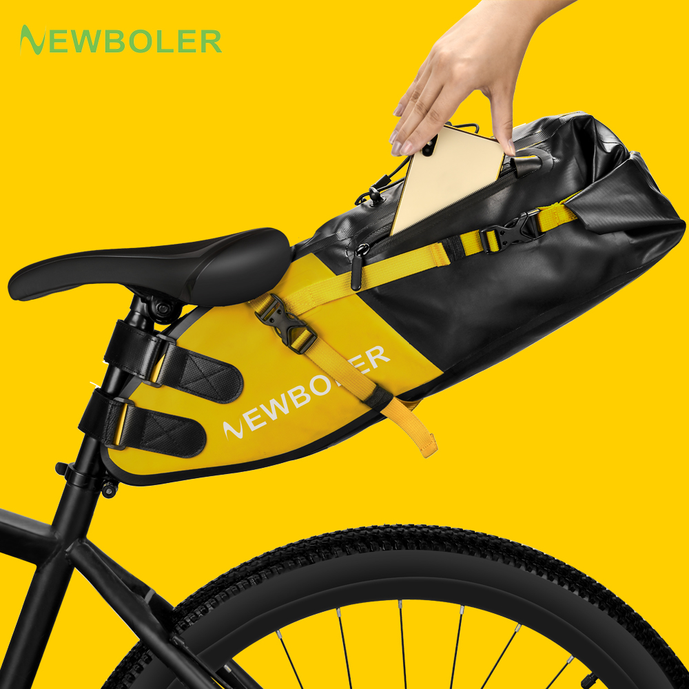 Cycling Commuter Backpack Waterproof - NEWBOLER バイクバッグ防水 13L 大容量自転車サドルバッグサイクリング折りたたみテールリアバッグ MTB ロードトランク