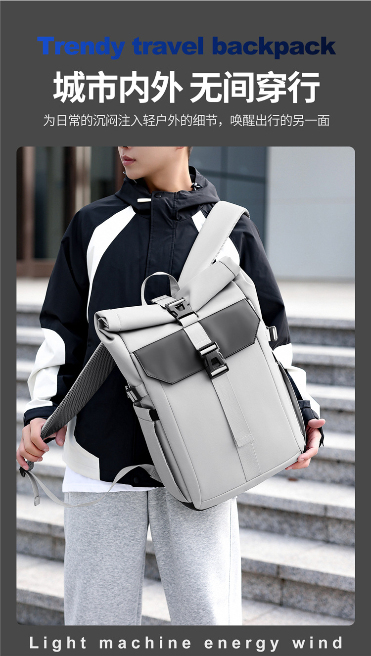 Cycling Commuter Backpack Laptop - ビジネス通勤用ラップトップバックパック メンズ向け トレンドテックウェア アウトドアサイクリング カジュアル 学生