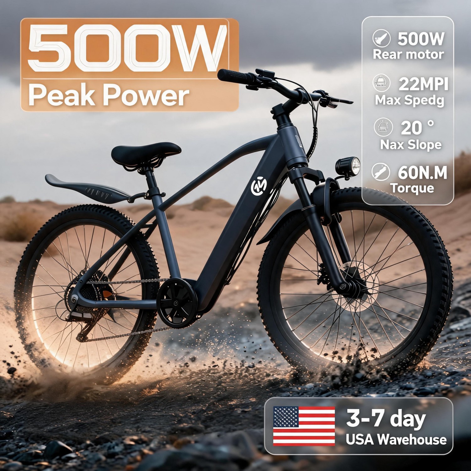 サイバーマンデー電動自転車、全地形対応電動自転車、競技グレー - Commuter Cycling のレビューと価格