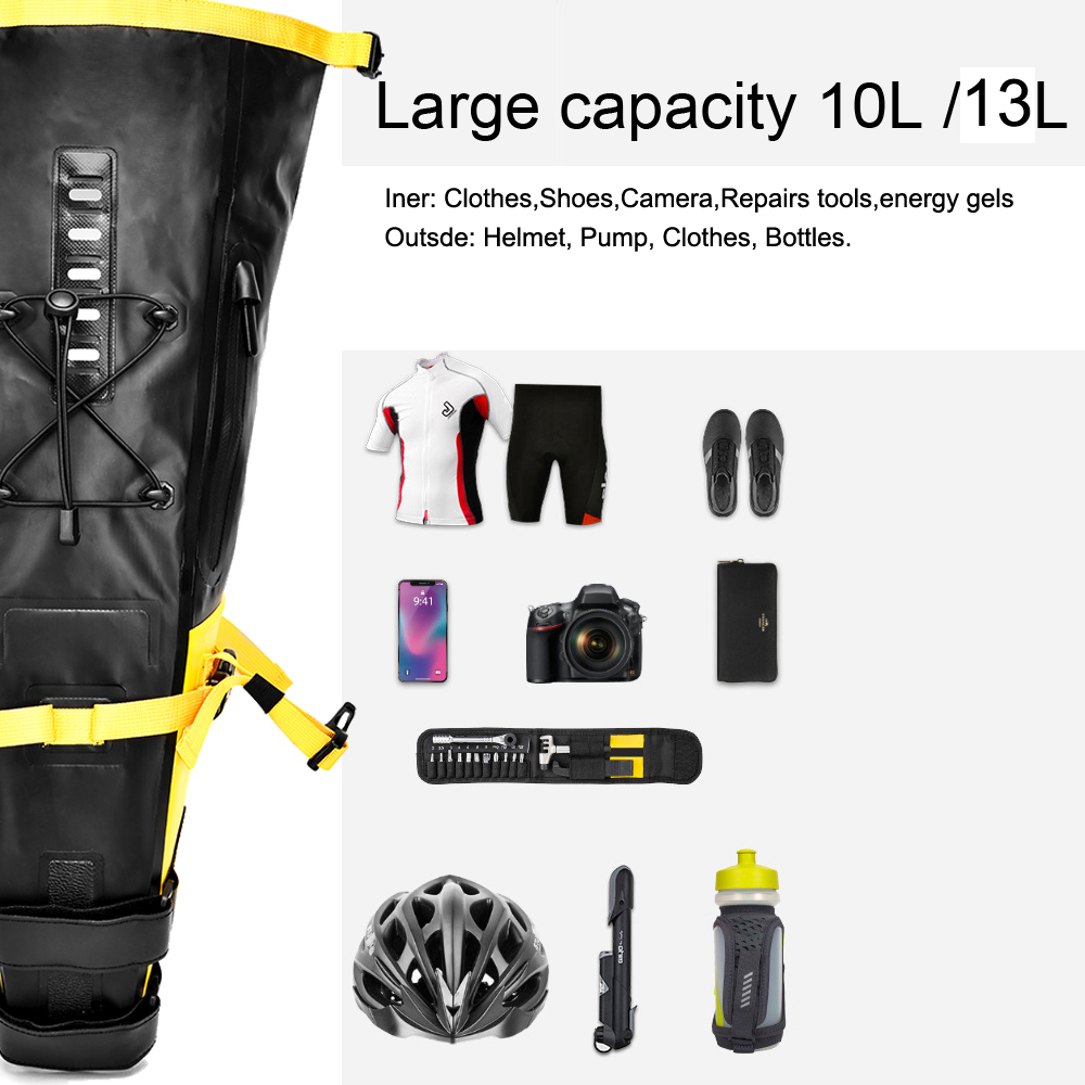 NEWBOLER バイクバッグ防水 13L 大容量自転車サド - Cycling Commuter Backpack Waterproof のレビューと価格